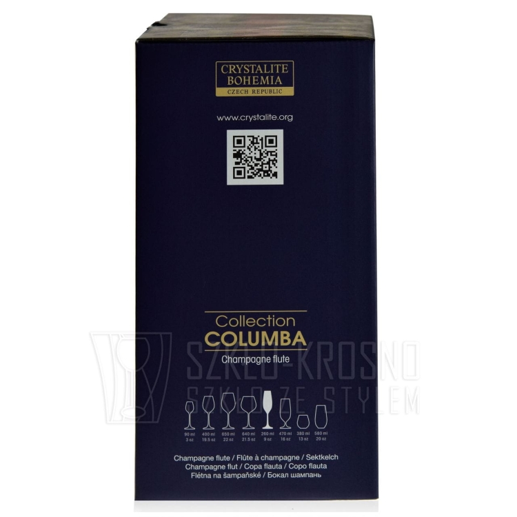Kieliszki do szampana BOHEMIA Columba 260ml