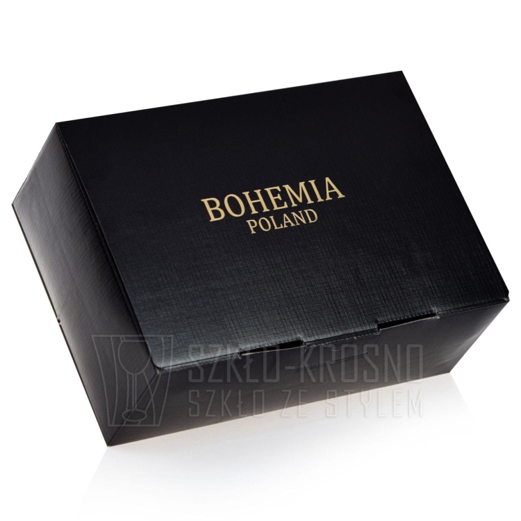 Ekskluzywne kryształowe szklanki do whisky Bohemia Quadro 6 szt.
