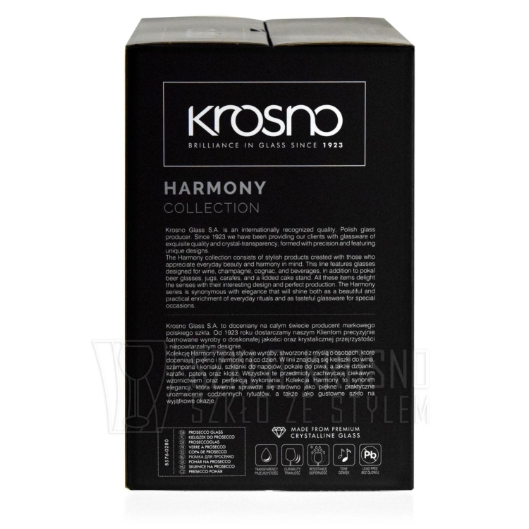 Kieliszki do wina musującego Prosecco KROSNO Harmony 280ml