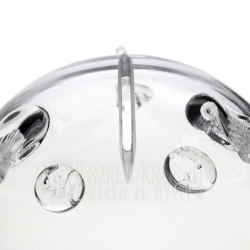 MEGA duża szklana skarbonka ŚWINKA - przeźroczysta z grawerem indywidualnym TWÓJ NAPIS