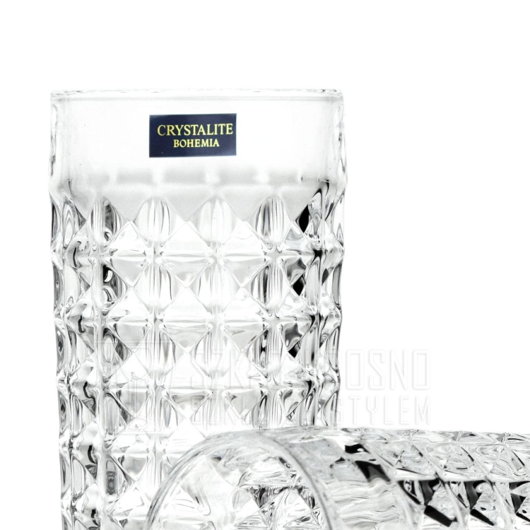 Kryształowe Szklanki Long drink do soku, wody Bohemia DIAMOND 260 ml