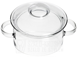 Szklany garnek żaroodporny z przykrywką SIMAX Gourmet pot 1,5L