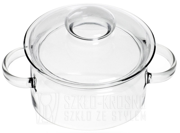 Szklany garnek żaroodporny z przykrywką SIMAX Gourmet pot 1,5L