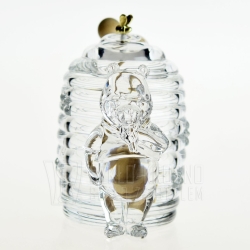  Kryształowy pojemnik na miód BOHEMIA "TEDDY BEAR" 350 ml 