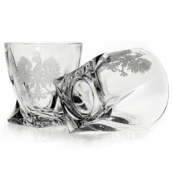 Ekskluzywny zestaw do whisky z kryształowego szkła z grawerem ORZEŁ POLSKA