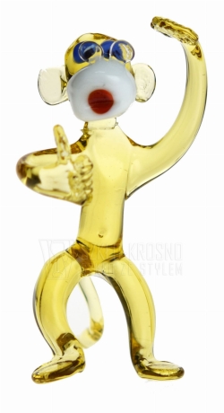 Przejdź do produktu Szklana FIGURKA rzeźba na prezent MAŁPA L039