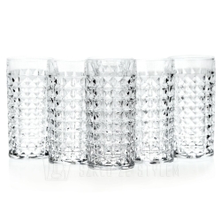 Kryształowe Szklanki Long drink do soku, wody Bohemia DIAMOND 260 ml