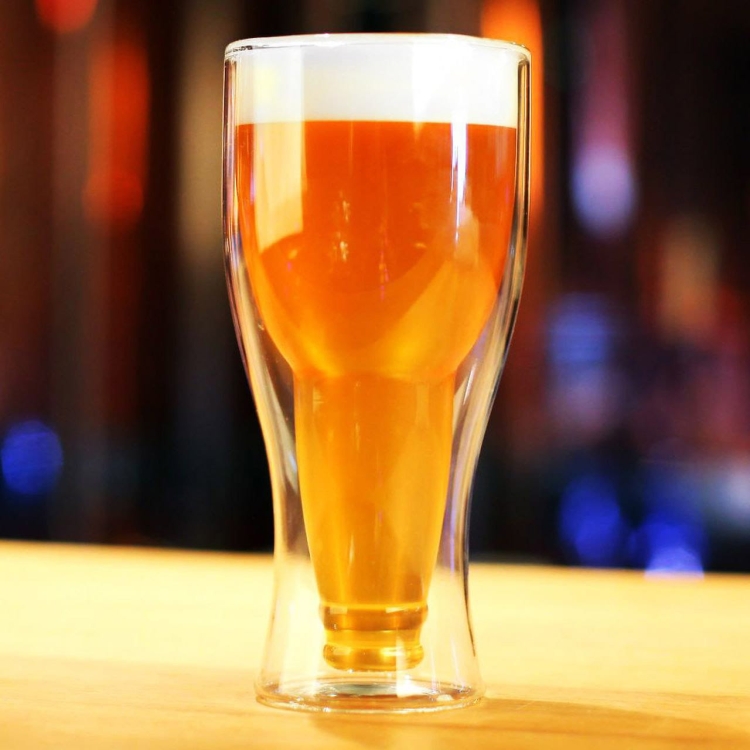 Oryginalna szklanka do piwa z podwójną ścianką 350ml