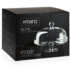 Patera z kloszem na tort ciasta KROSNO Elite ⌀ 28cm