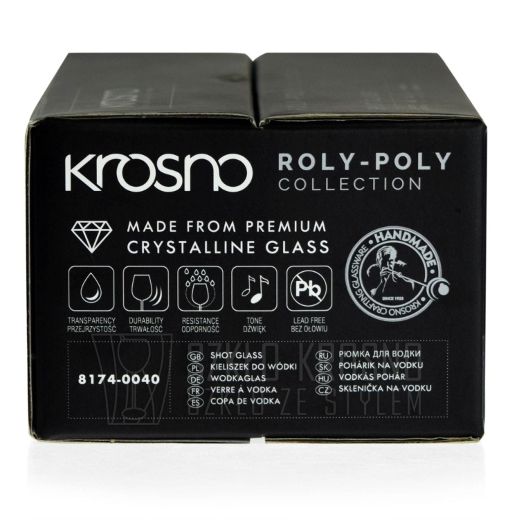 Kieliszki do wódki "bujające się" KROSNO Handmade ROLY-POLY 40ml