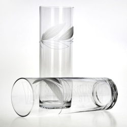 Komplet szkła użytkowego, zdobiony kieliszki + szklanki 36 el. "Listek II"