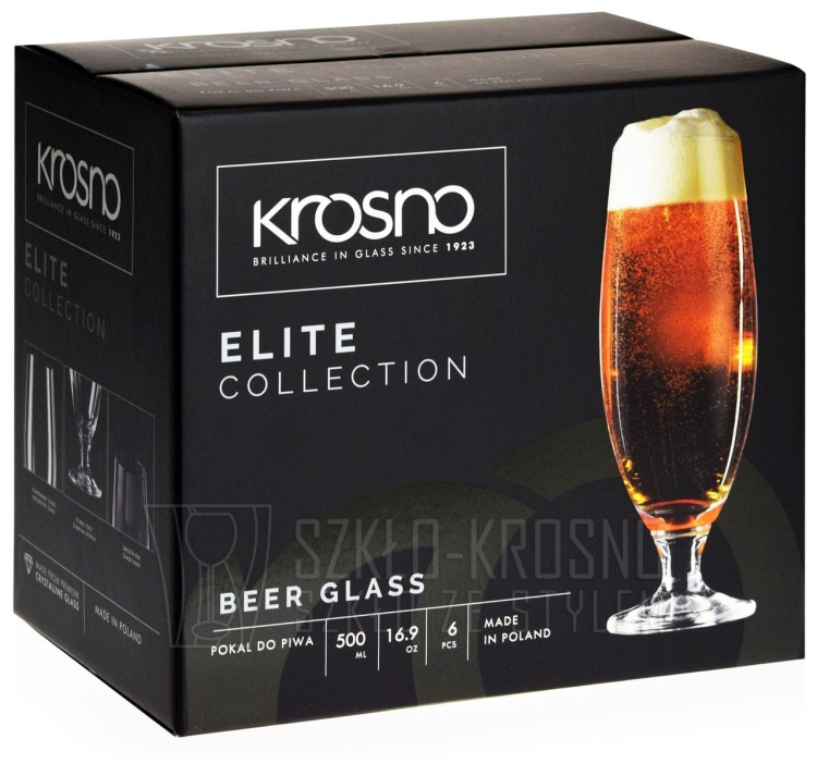 Pokale do jasnego i pszenicznego piwa KROSNO Elite 500ml