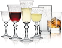 Komplet kieliszków i szklanek KROSNO KRISTA-DECO 36 el.