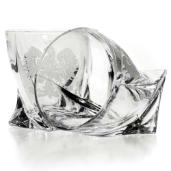 Ekskluzywny zestaw do whisky z kryształowego szkła z grawerem ORZEŁ POLSKA