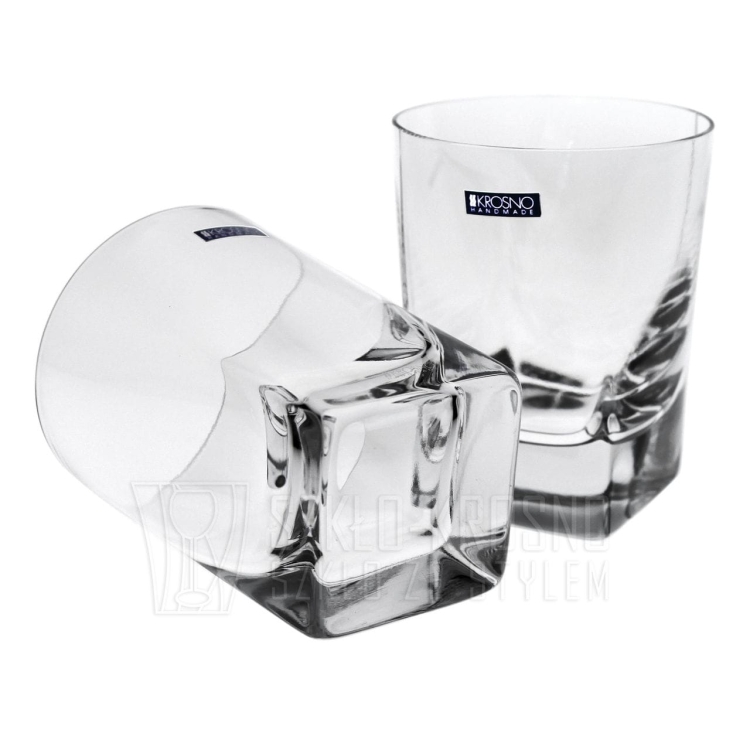 Szklanki do whisky kwadratowe KROSNO Handmade CARO 280ml