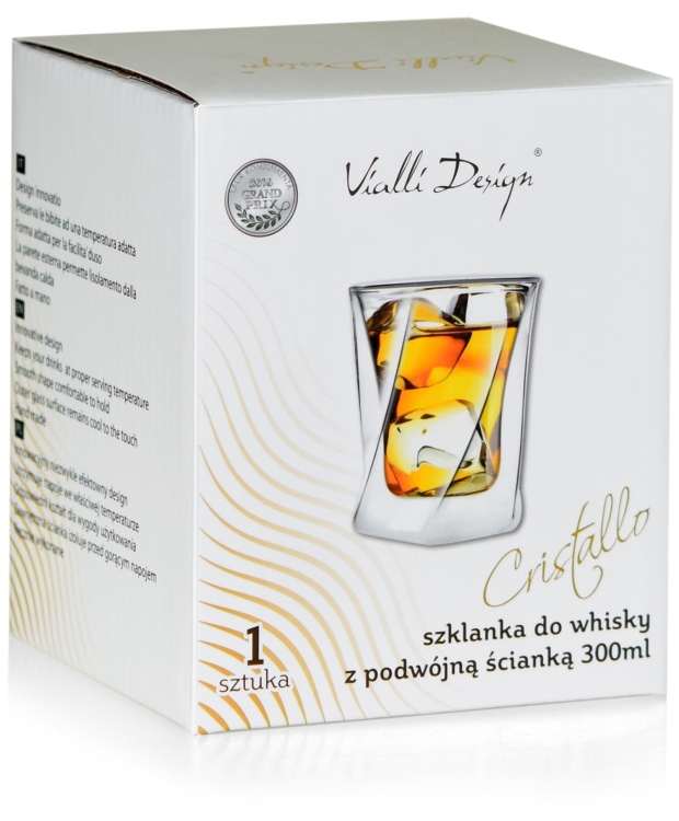 Oryginalna szklanka do Whisky z podwójną ścianką 300ml