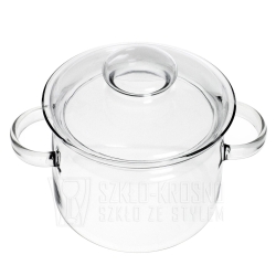 Szklany garnek żaroodporny z przykrywką SIMAX 2L