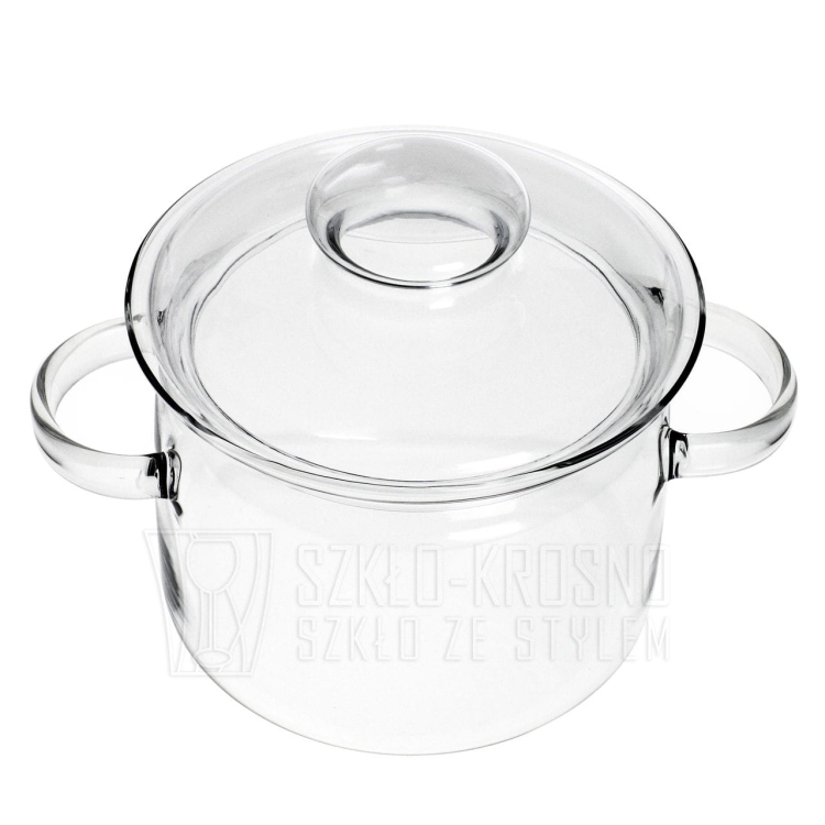 Szklany garnek żaroodporny z przykrywką SIMAX 2L