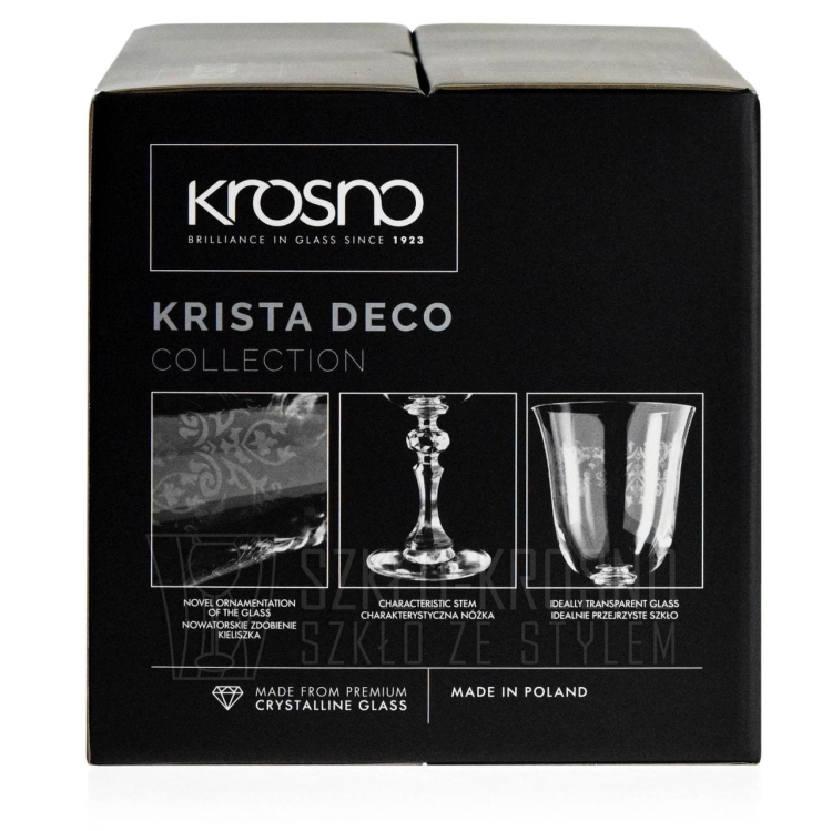 Kieliszki do wina czerwonego KROSNO Prestige KRISTA-DECO 220ml