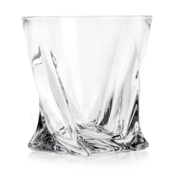 Ekskluzywne kryształowe szklanki do whisky Bohemia Quadro 6 szt.