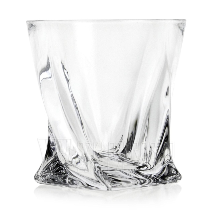 Ekskluzywne kryształowe szklanki do whisky Bohemia Quadro 6 szt.