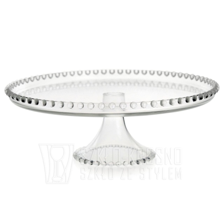 Przejdź do produktu Szklana patera z kloszem na nodze Kulki 32 cm JASŁO