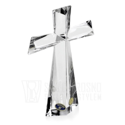 Kryształowy KRZYŻ Bohemia - 19 cm