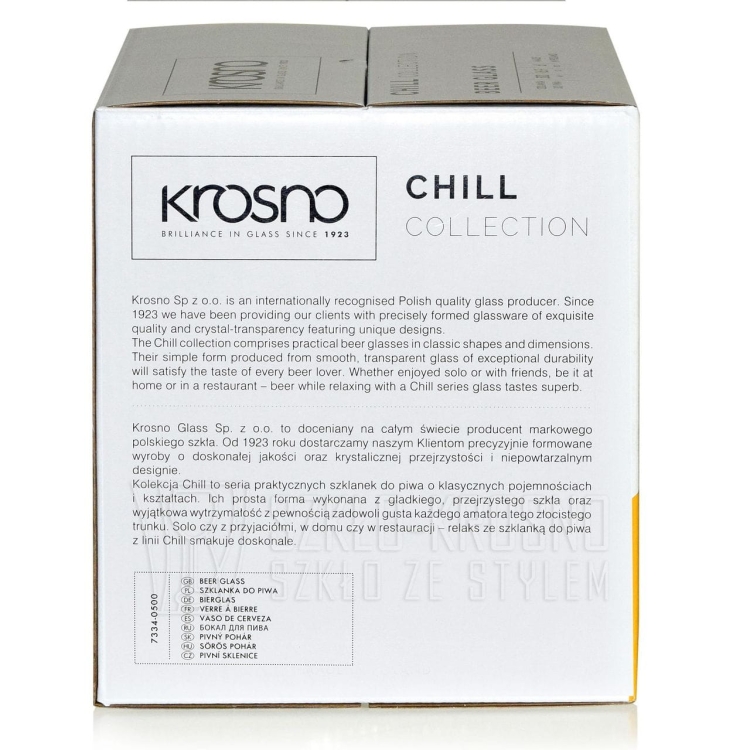 Szklanki do piwa KROSNO Chill 500 ml *