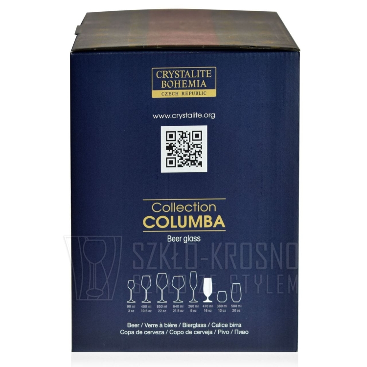 Szklanki pokale do piwa BOHEMIA Columba 470ml